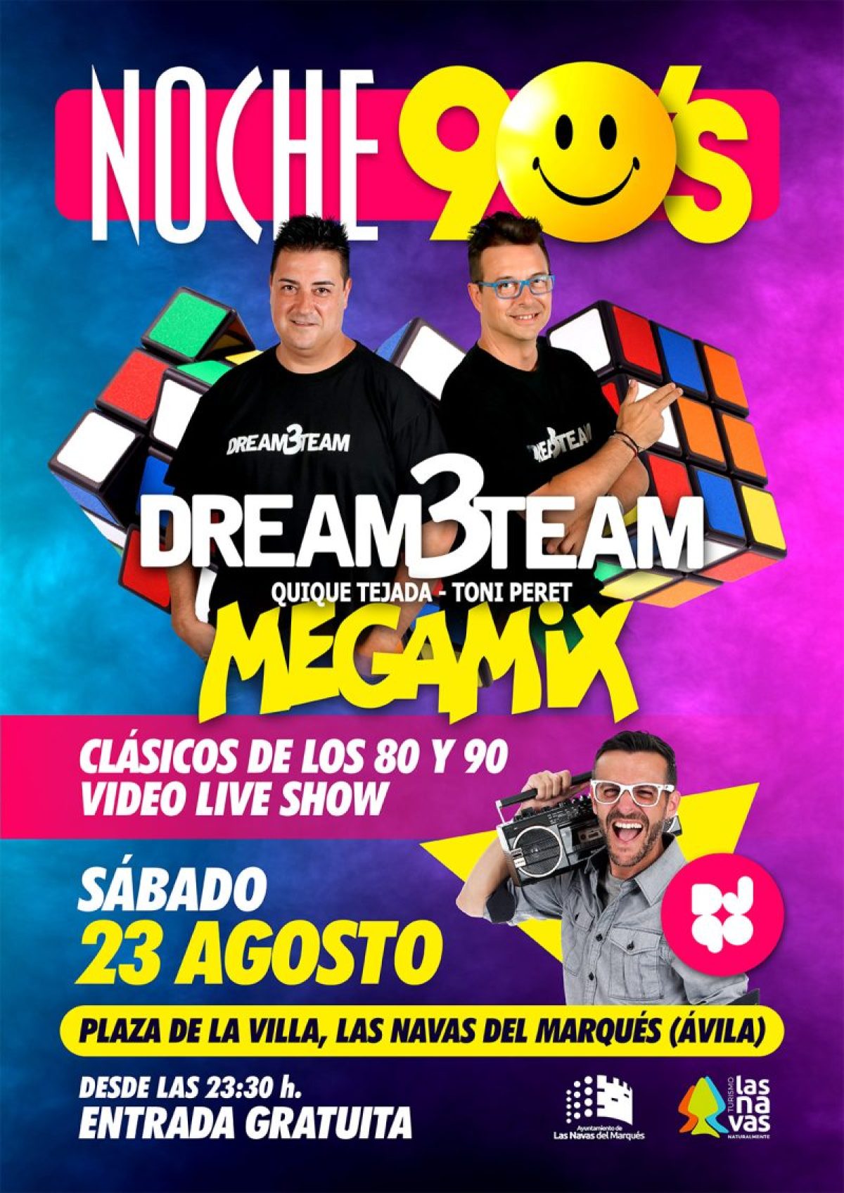 Noche 90´s: DreamTeam Megamix y DJ90